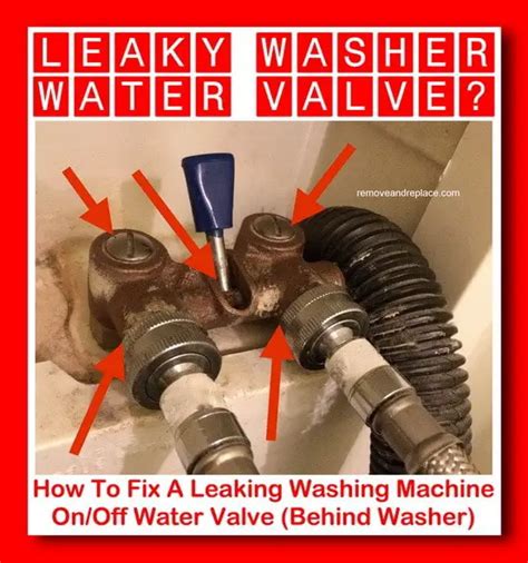 washing machine water supply valve leaking|Silencing the Drip: A Step